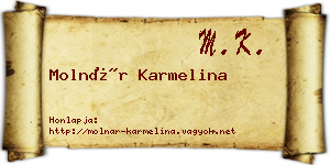 Molnár Karmelina névjegykártya